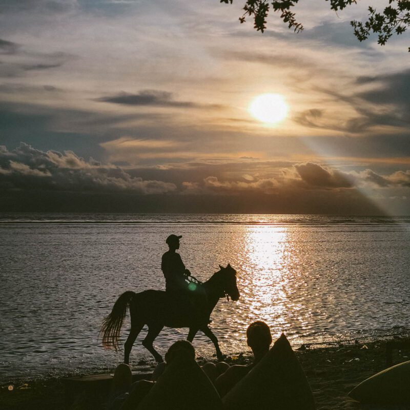 gili trawangan sunset horse riding